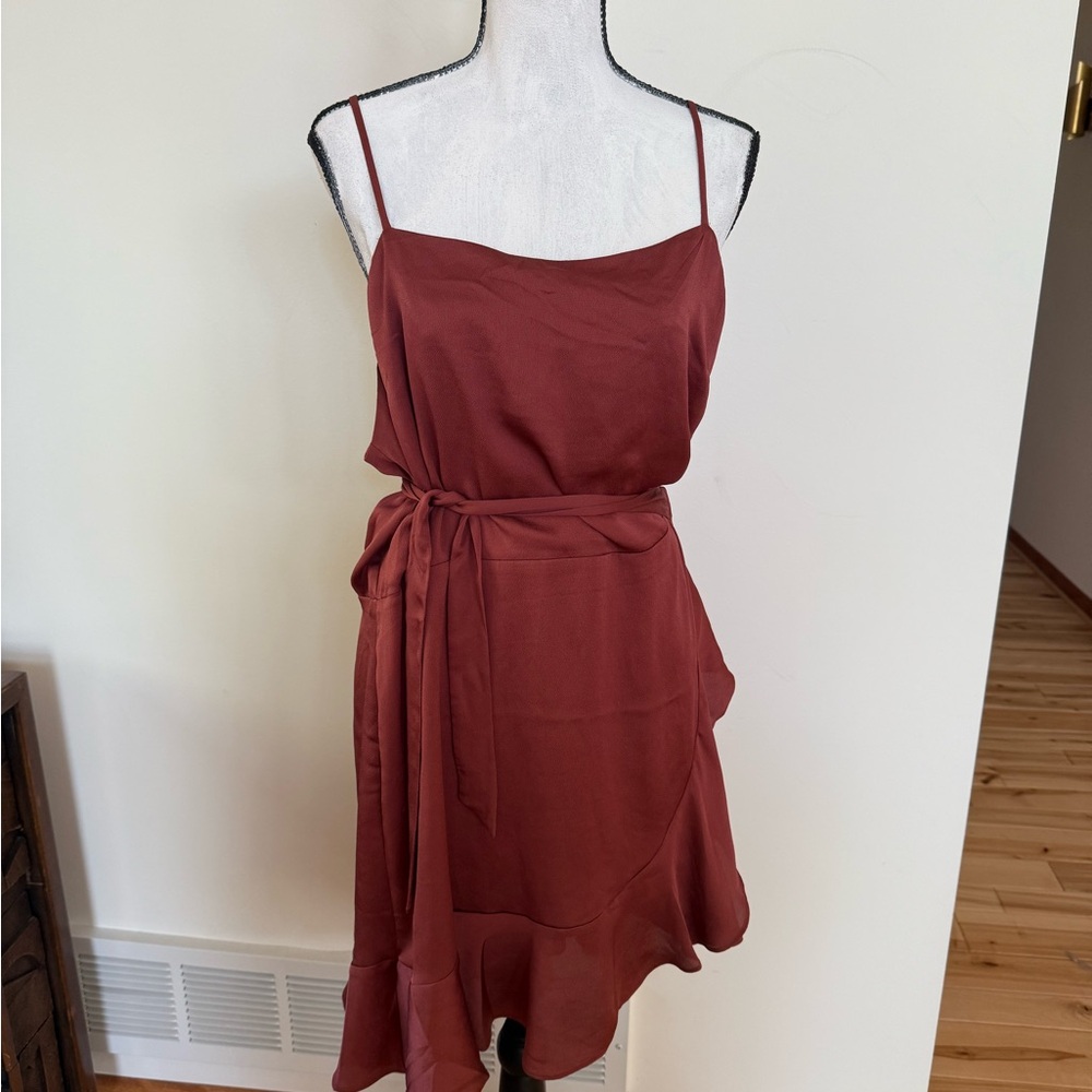 NWT Express sundress copper snatched waisted
